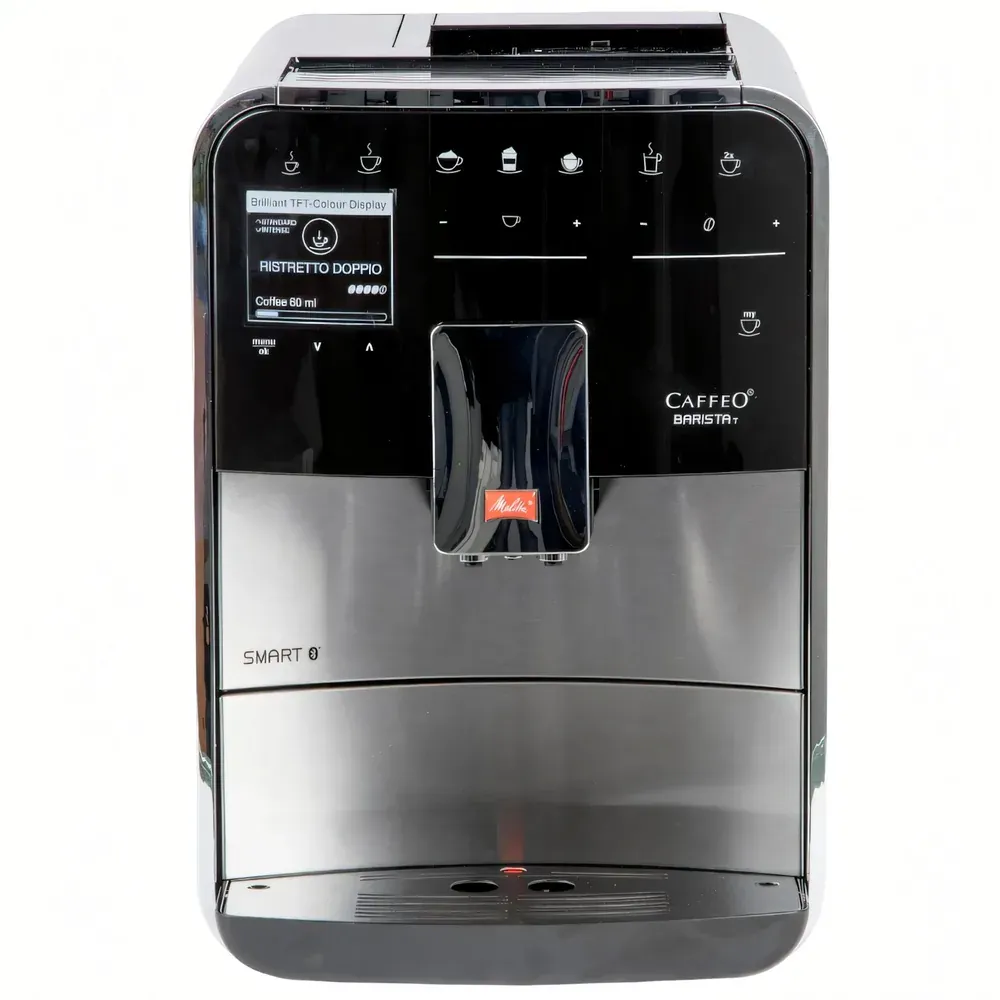 Melitta Caffeo F 840-100 серебристый/черный, ракурс 3